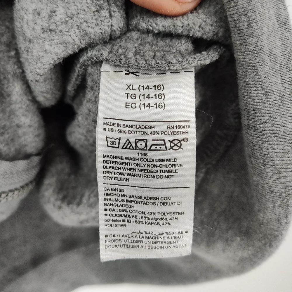 Old Navy Gray And Camo Zippered Hoodie Size X Large, 14-16
